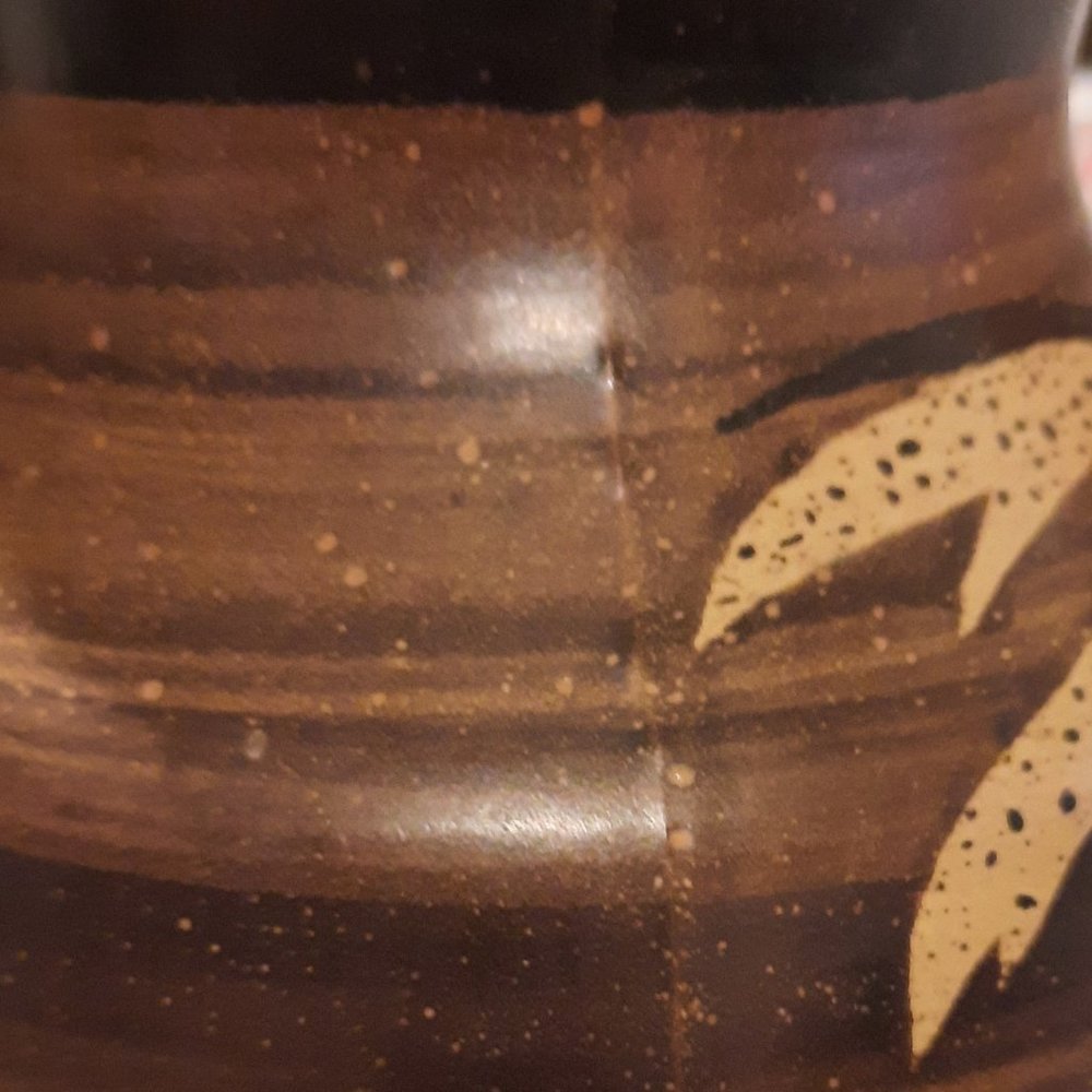 B Welsh, Pacific Stoneware, Hand Painted, Pottery Vase, Made in USA in 1971 - Picture 7 of 7